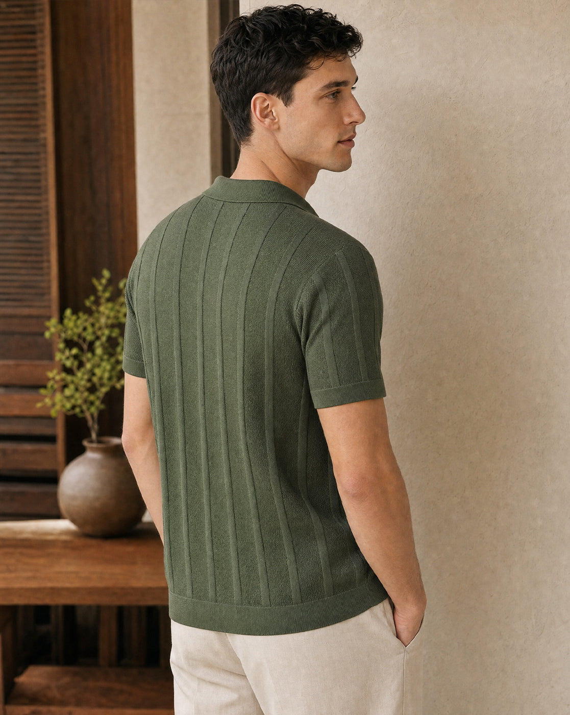 Urban Textured Polo T-Shirt
