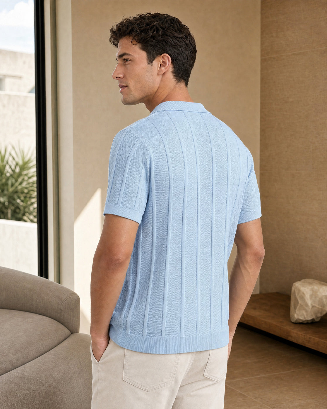 Urban Textured Polo T-Shirt