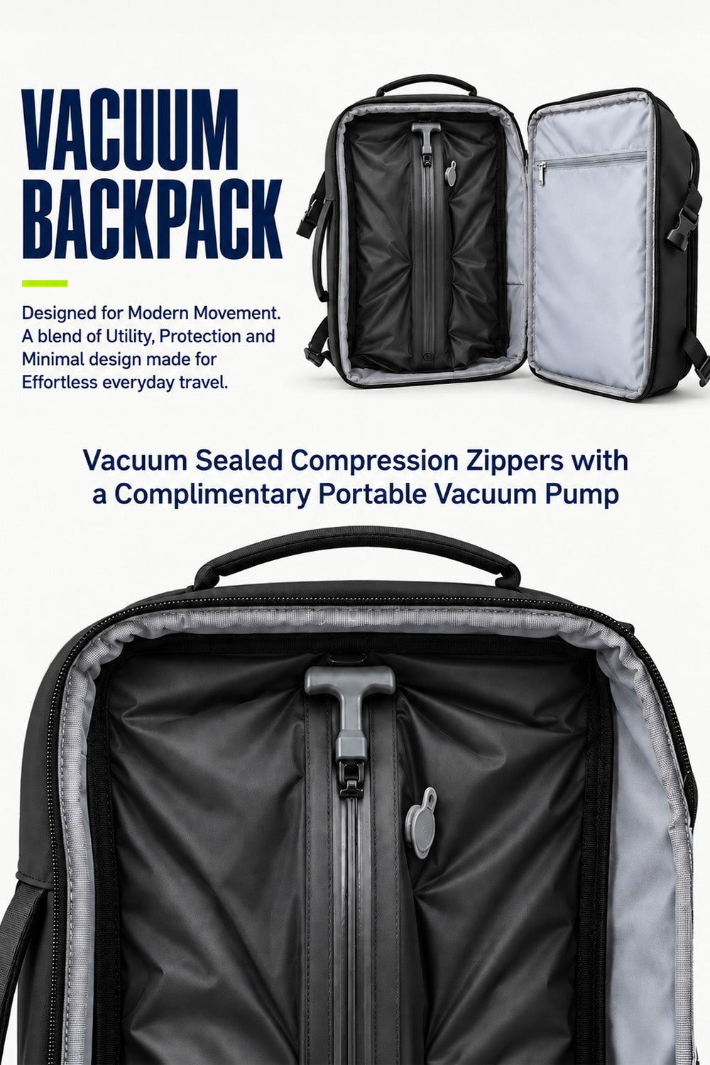 Nobero Vacuum Compression Travel Backpack