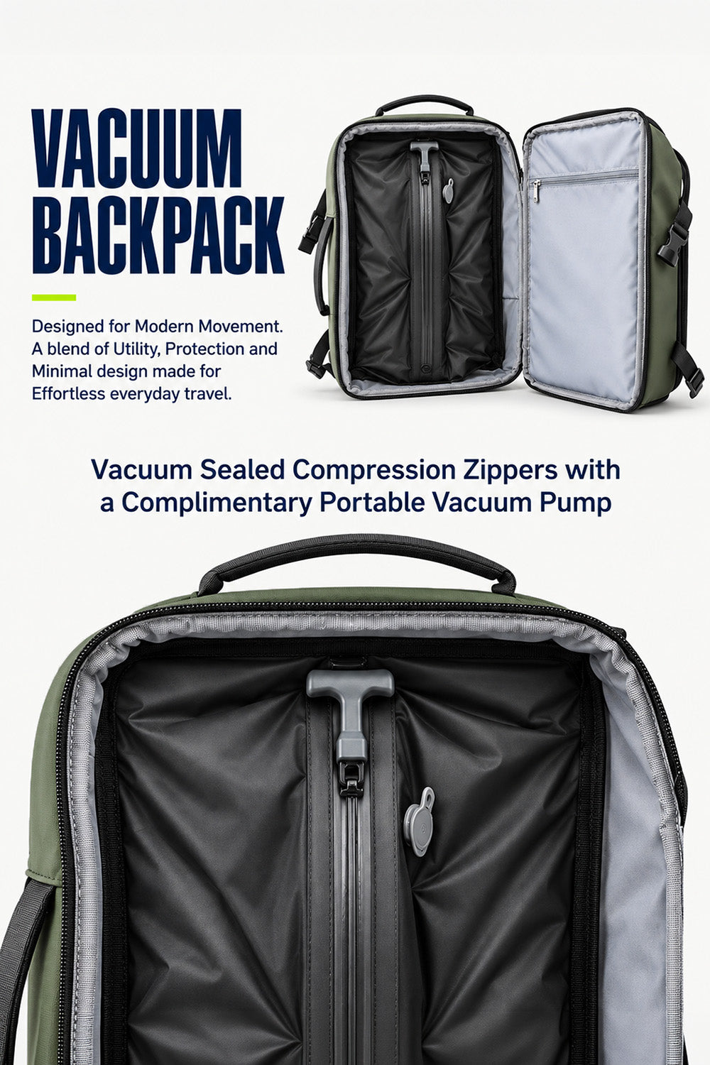 Nobero Vacuum Compression Travel Backpack