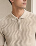 Oceanic Knit Textured Polo T-Shirt