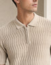 Oceanic Knit Textured Polo T-Shirt