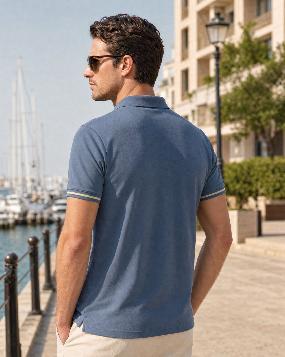 Contrast Tipped Polo T-Shirt