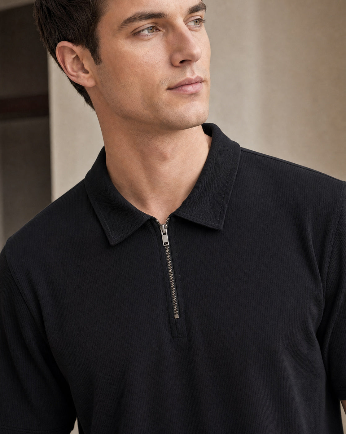 Nobero Rib Textured Polo