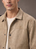 Men’s Regular Fit Knitted Suede Shacket