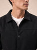Men’s Regular Fit Knitted Suede Shacket