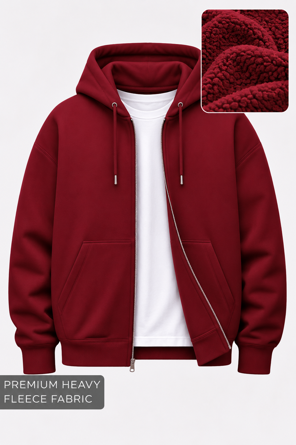 Premium Heavy-Fleece Zipper Hoodie