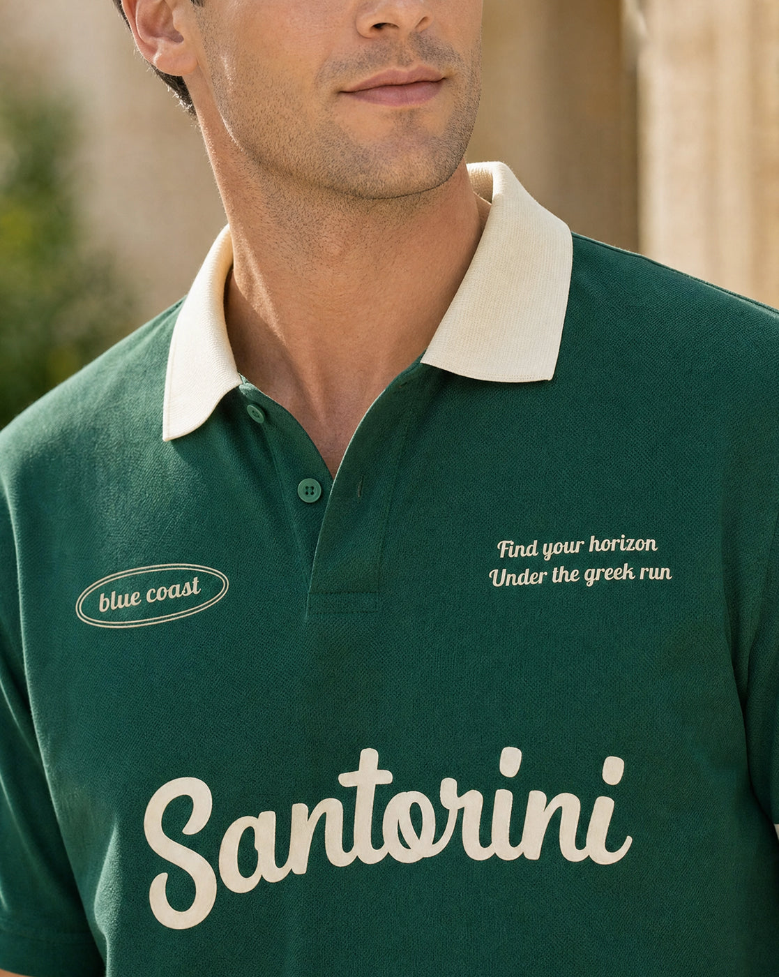 Santorini Oversized Polo T-Shirt