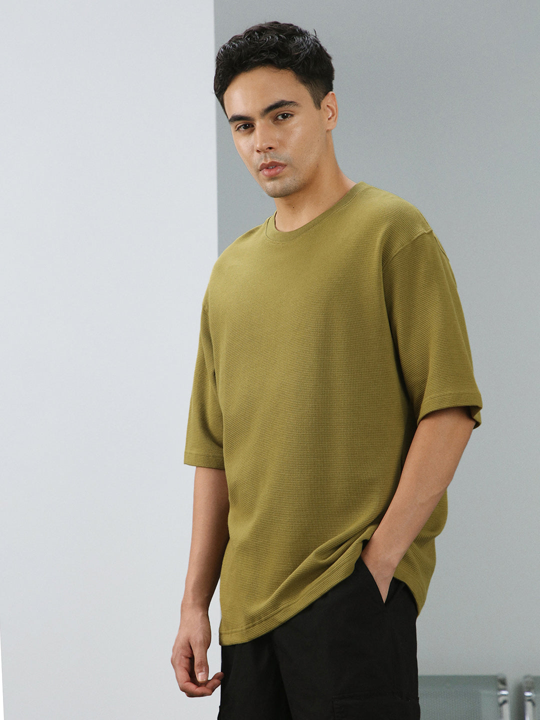 Ottoman Textured Relaxed Fit Tee
