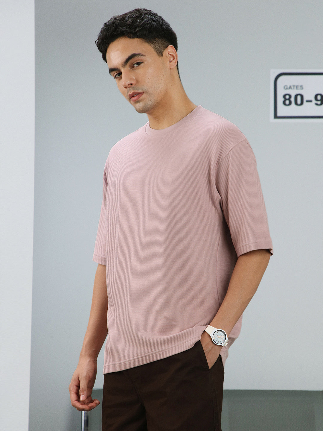 Ottoman Textured Relaxed Fit Tee