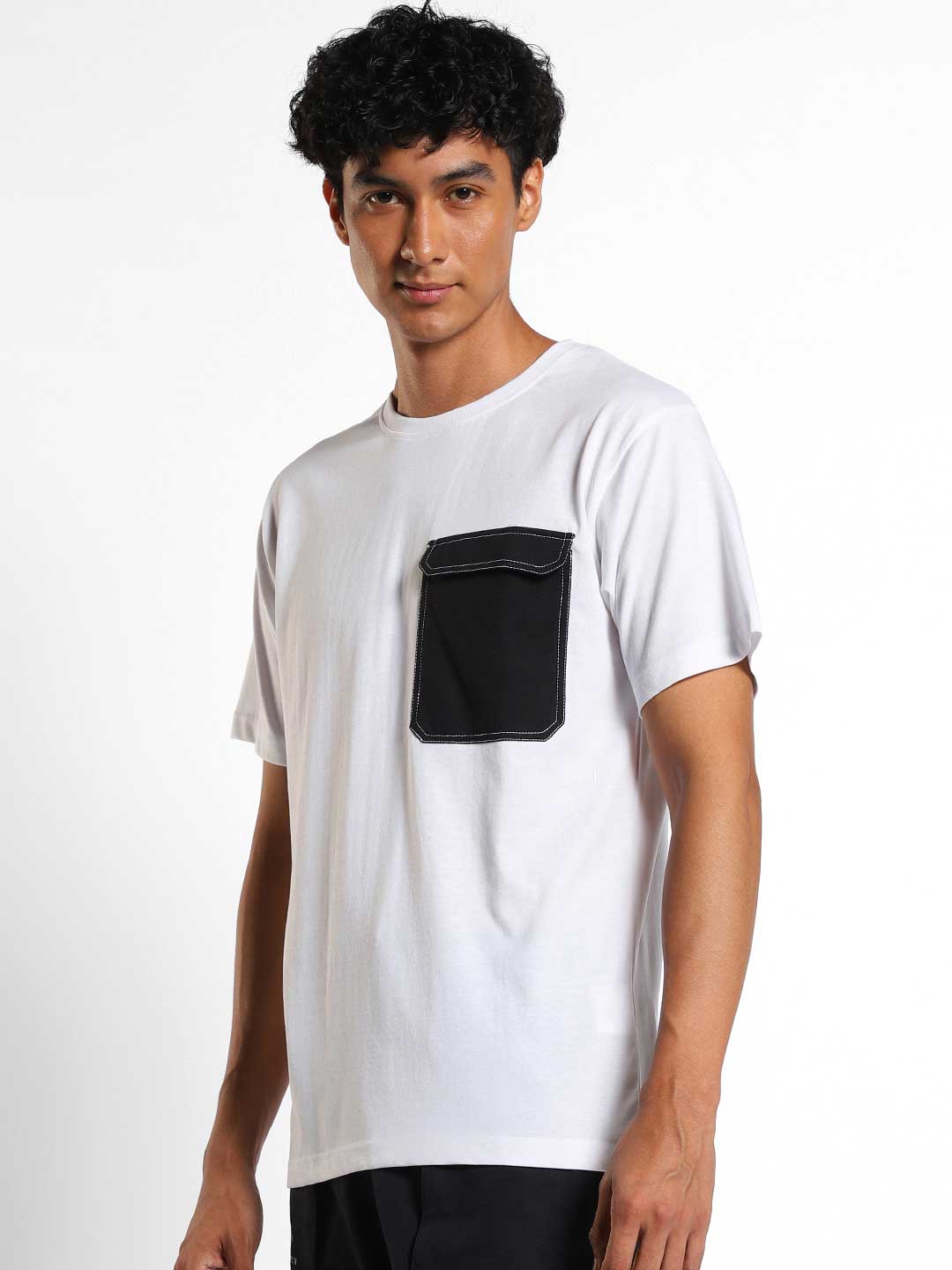 XL ennoy POCKET T-SHIRTS WHITE BLACK-