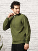 Avocado Zigzag  Quilted Zip-Up Sweatshirt