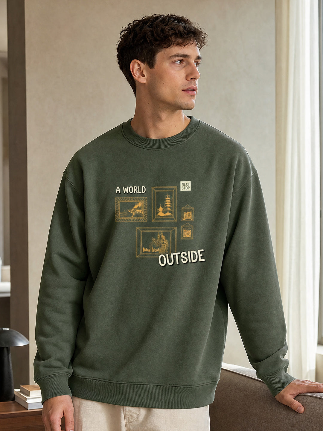 A world outside Oversized  Sweatshirt