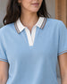 Women’s Contrast Johnny Collar Polo T-Shirt