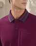Striped Collar Polo T-Shirt