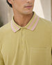 Striped Collar Polo T-Shirt