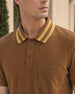 Striped Collar Polo T-Shirt