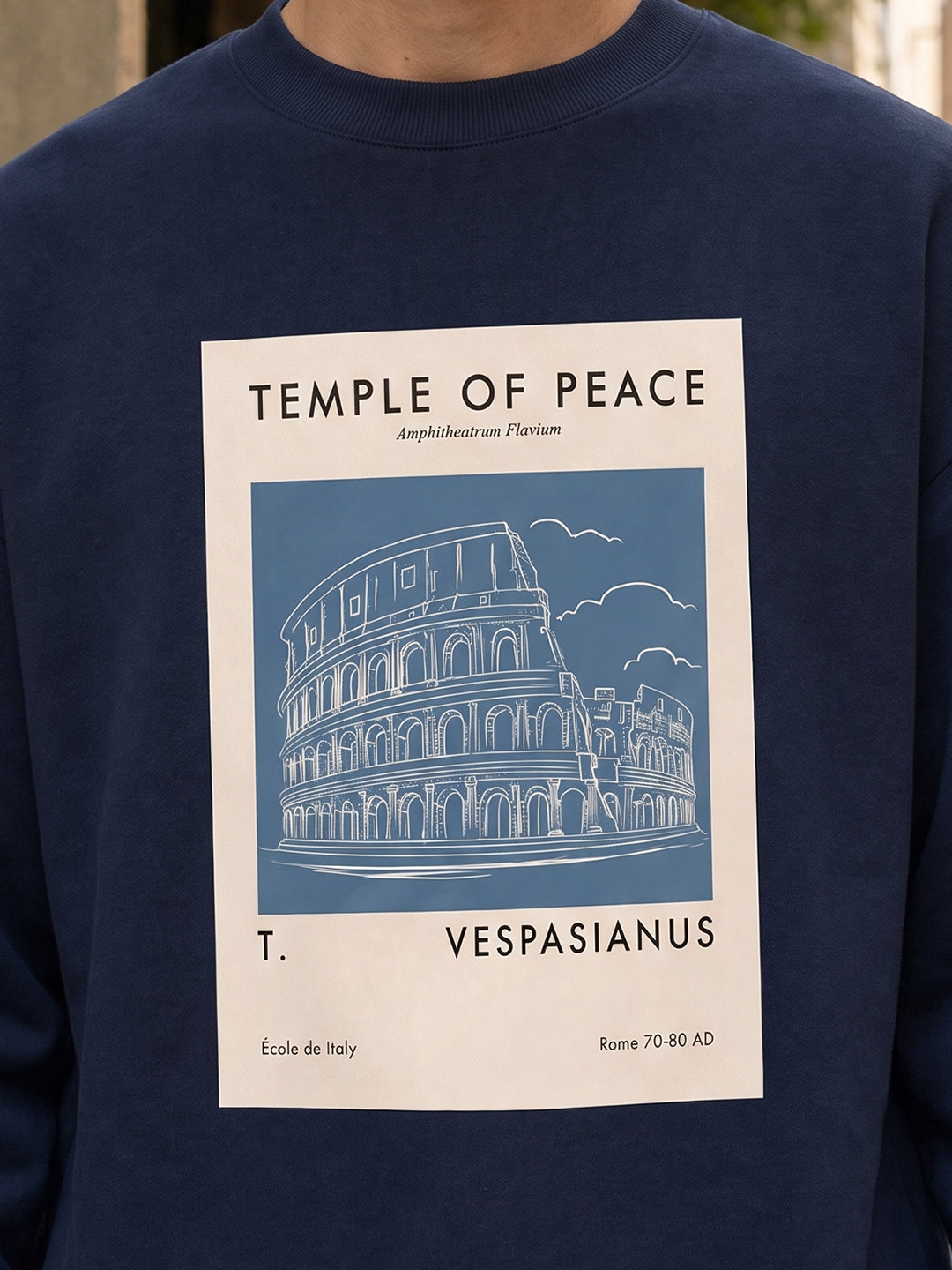 Temple Of Peace Oversized  Sweatshirt