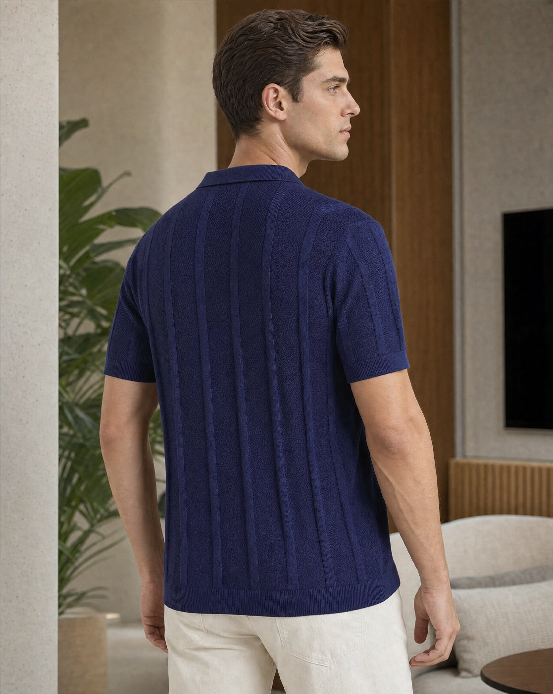 Urban Textured Polo T-Shirt