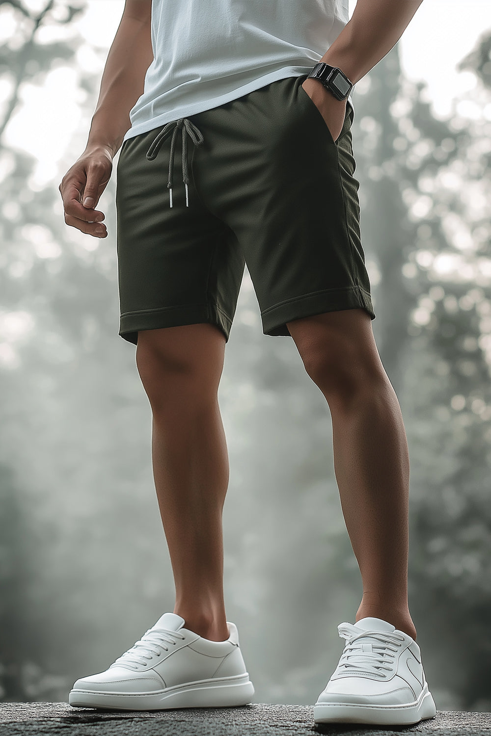 Nobero Zip-pocket Shorts