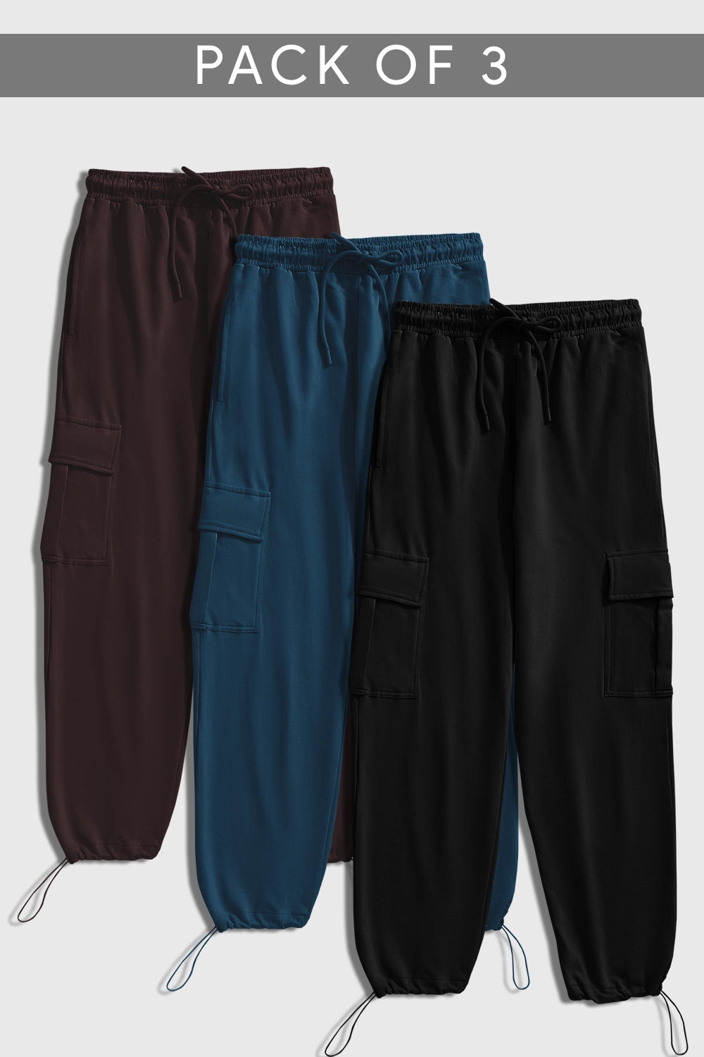 3-Pack Oversized Cargo Joggers