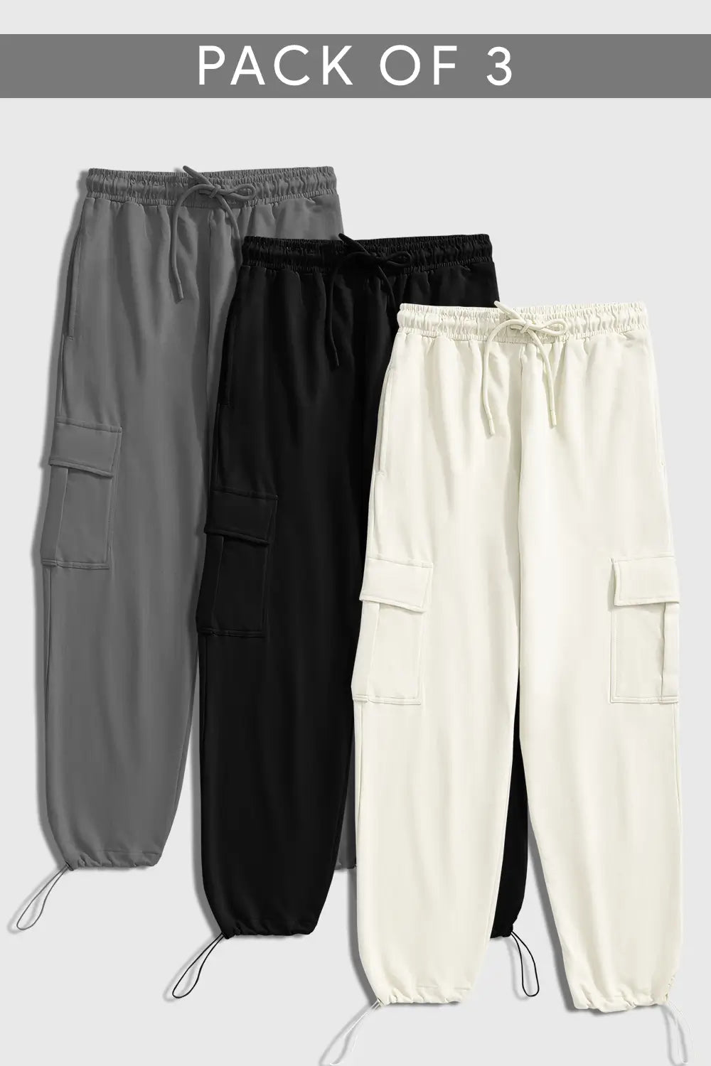 3-Pack Oversized Cargo Joggers