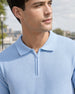 Cascade Zip Textured Polo T-Shirt