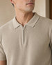 Cascade Zip Textured Polo T-Shirt