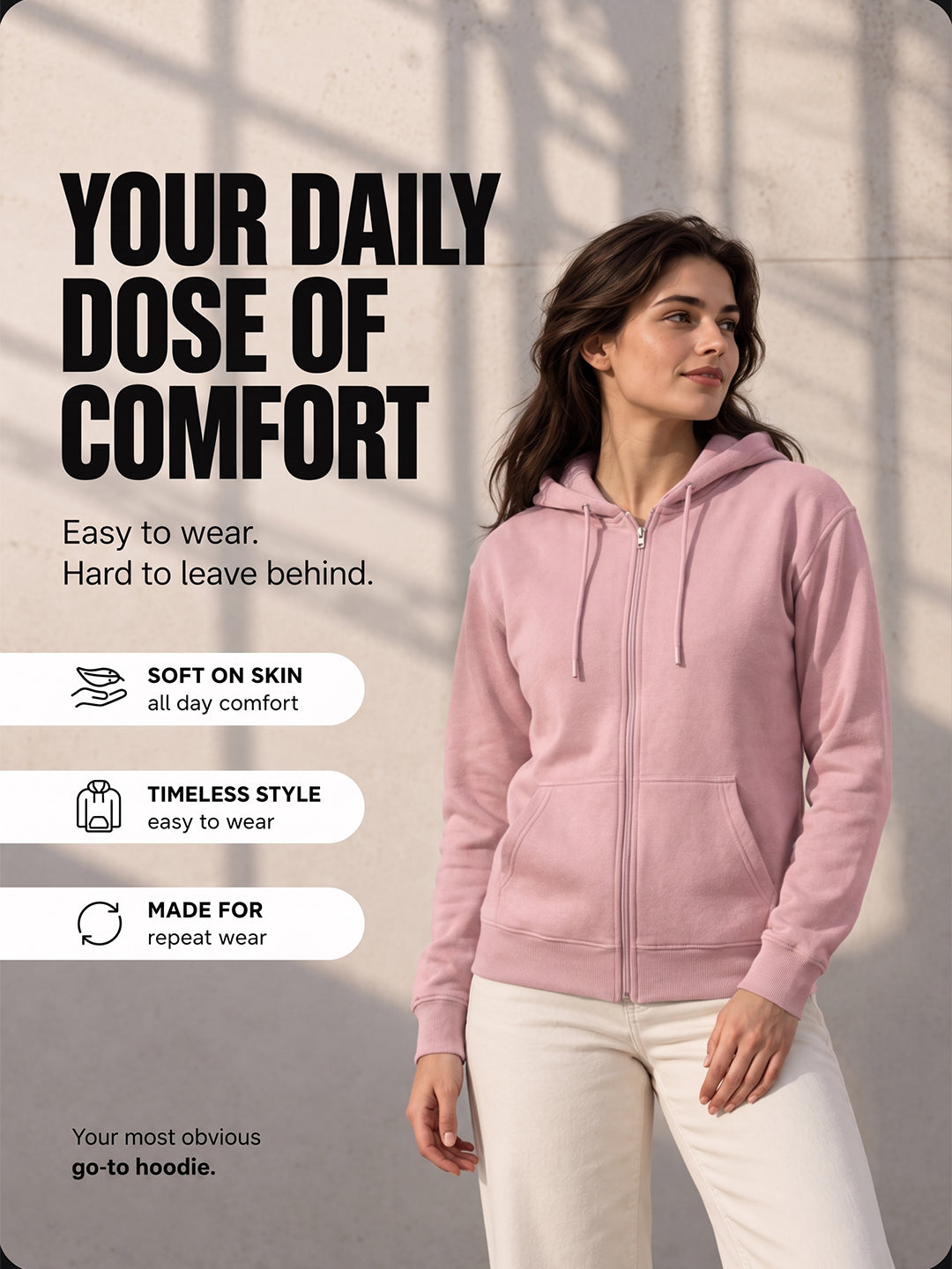 Women’s Regular Fit Zip-Up Hoodie