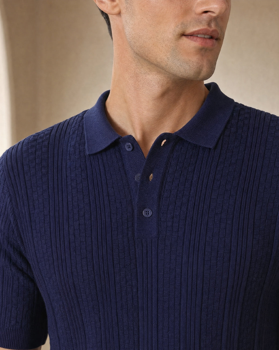 Oxford Textured Polo T-Shirt