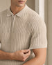 Oceanic Knit Textured Polo T-Shirt