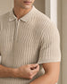 Oceanic Knit Textured Polo T-Shirt
