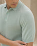 Structured Raglan Knit Polo T-Shirt