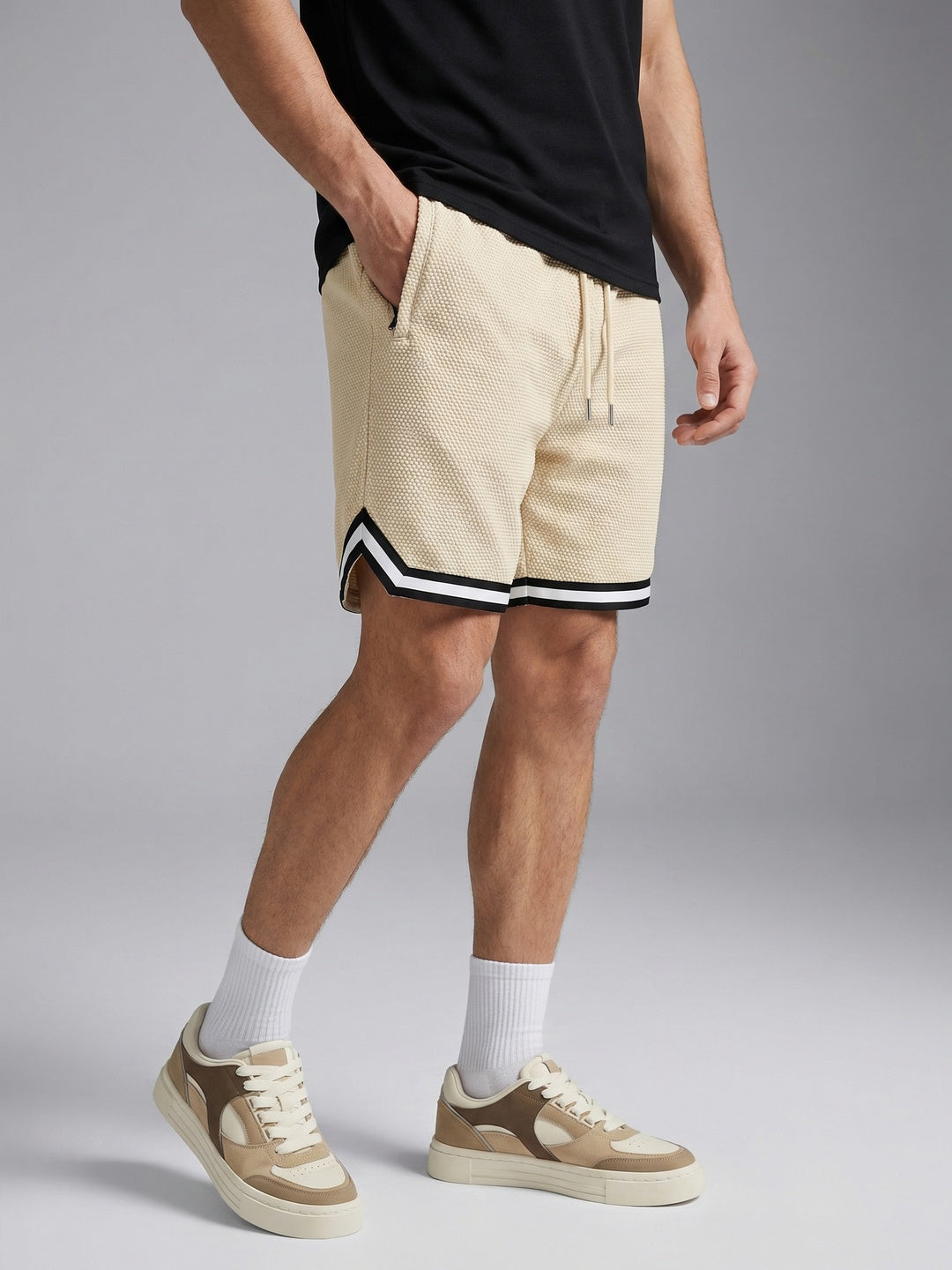 Popcorn Textured Relaxed Shorts
