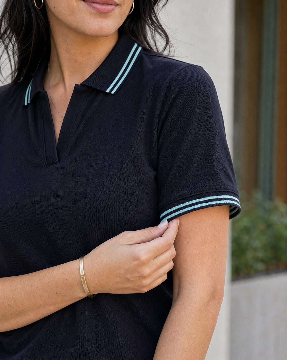 Johnny Collar Women Polo T-shirt