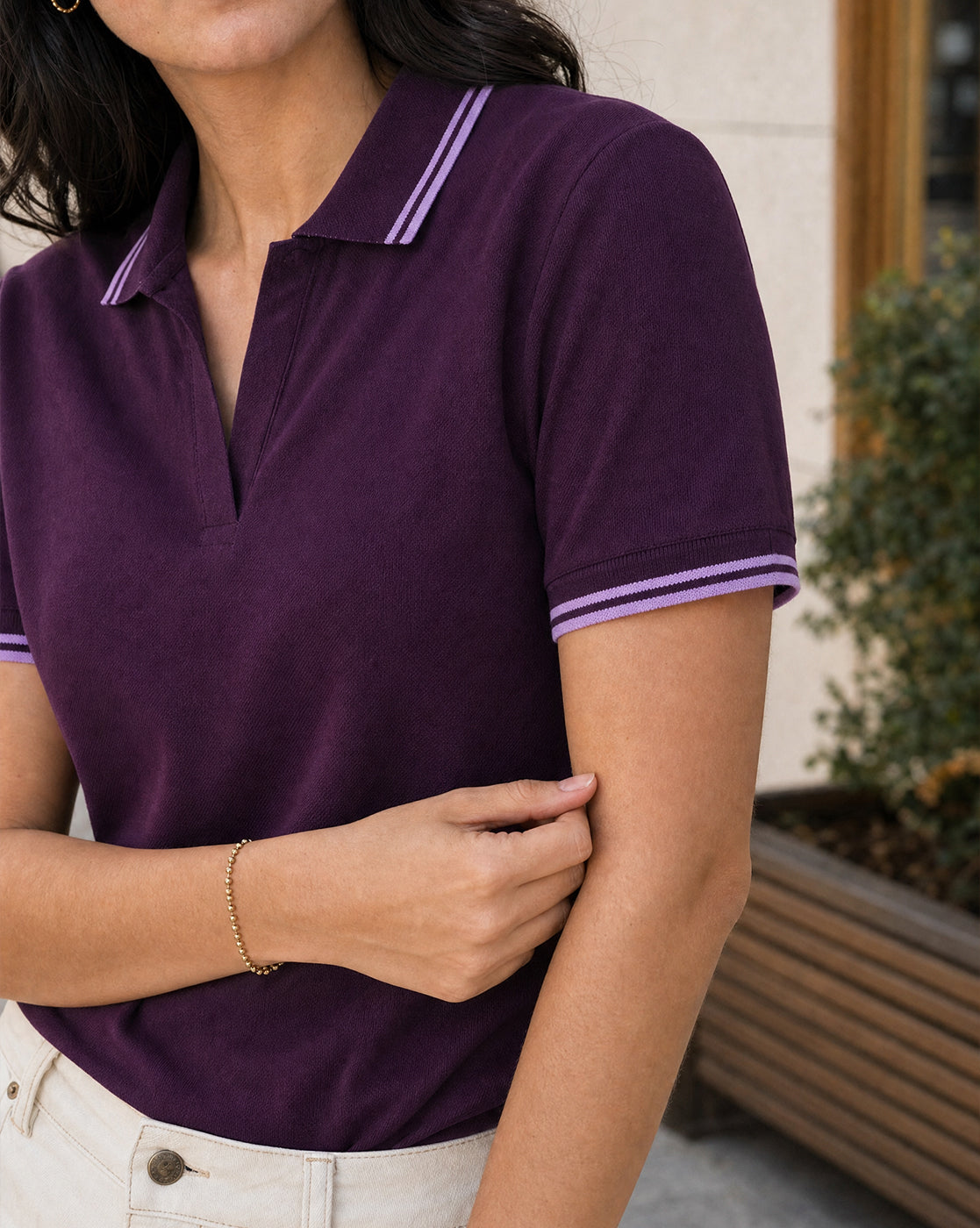 Johnny Collar Women Polo T-shirt