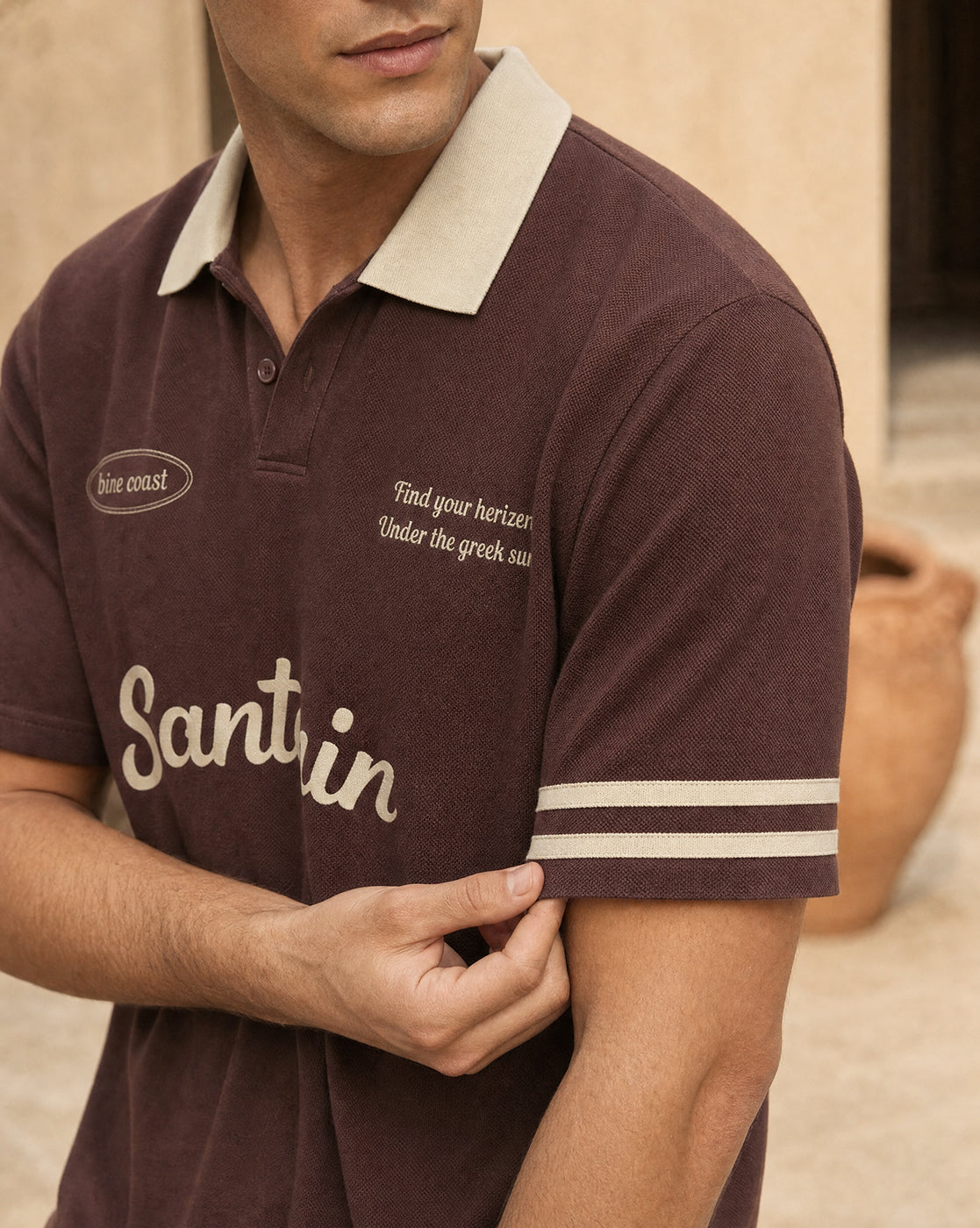 Santorini Oversized Polo T-Shirt