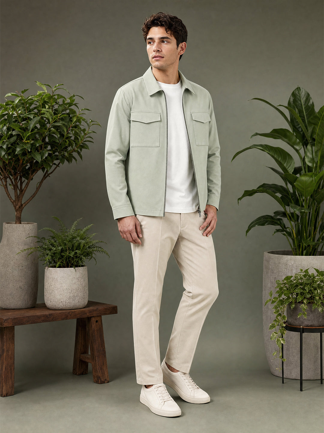 Cotton Twill Utility Jacket