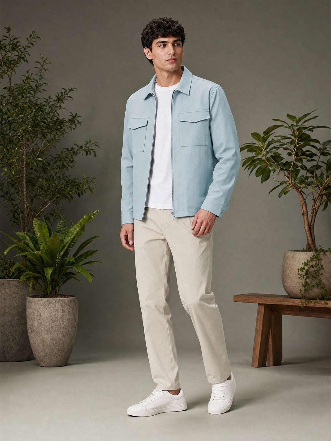 Cotton Twill Utility Jacket