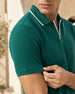 Tipped Johnny Collar Polo