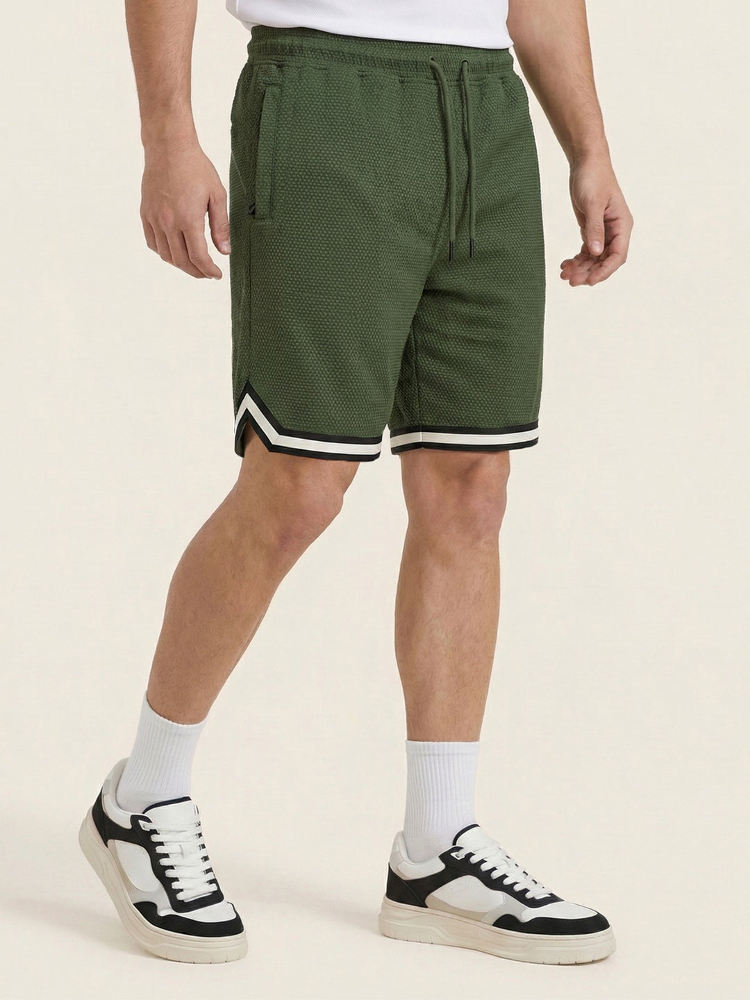 Popcorn Textured Relaxed Shorts