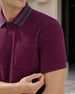 Striped Collar Polo T-Shirt