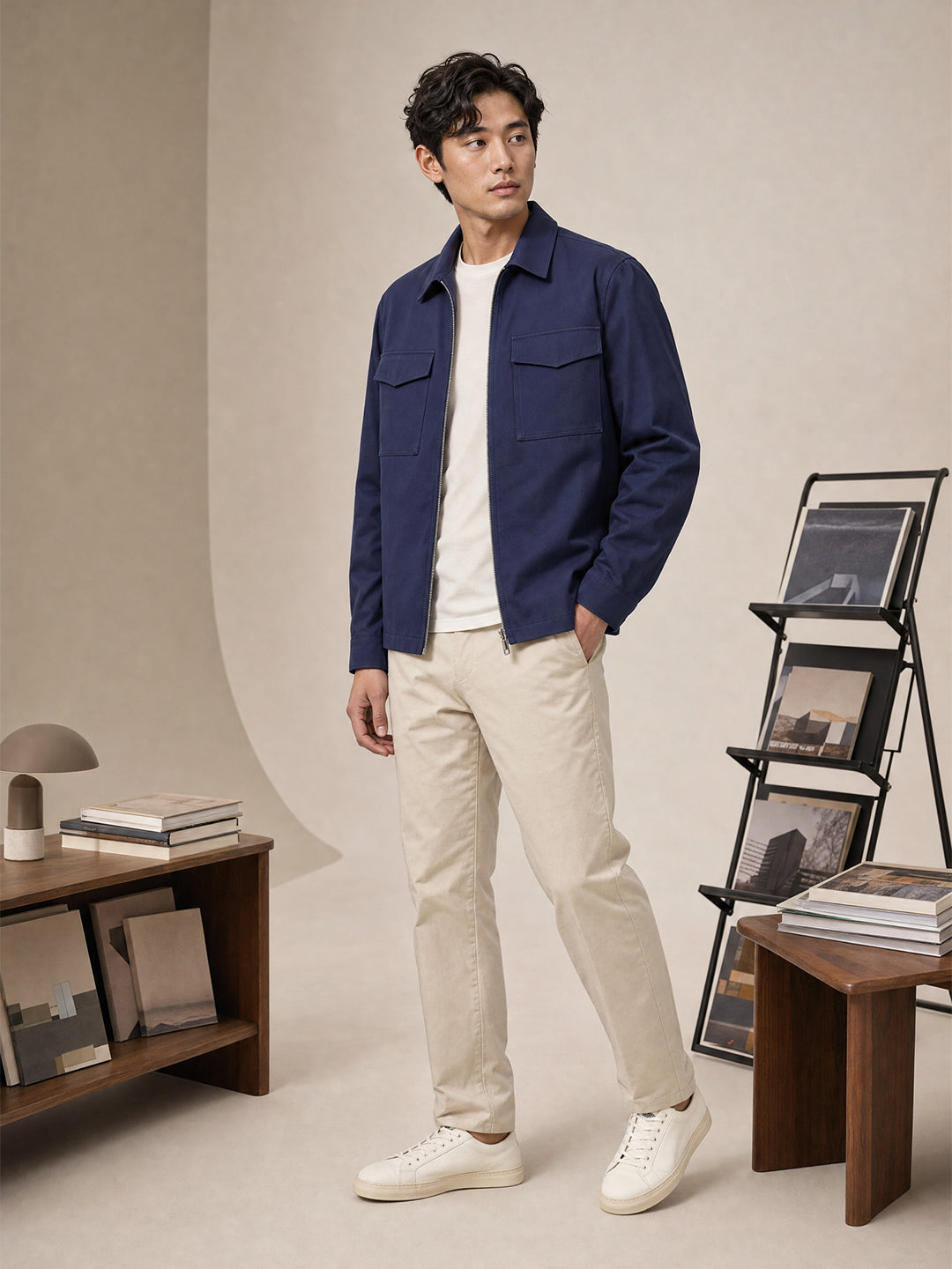 Cotton Twill Utility Jacket