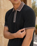 Zipper Collar Polo T-Shirt