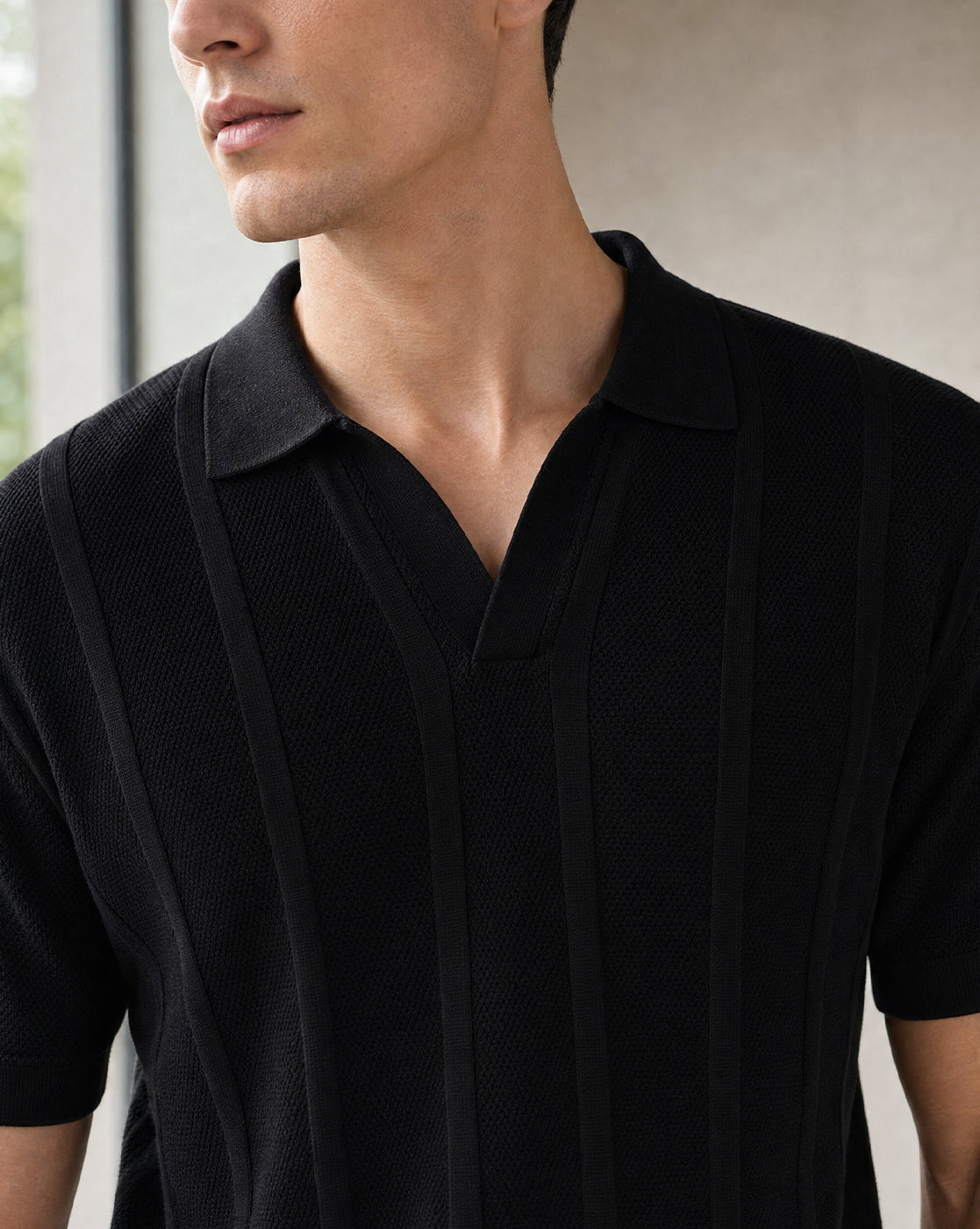 Urban Textured Polo T-Shirt