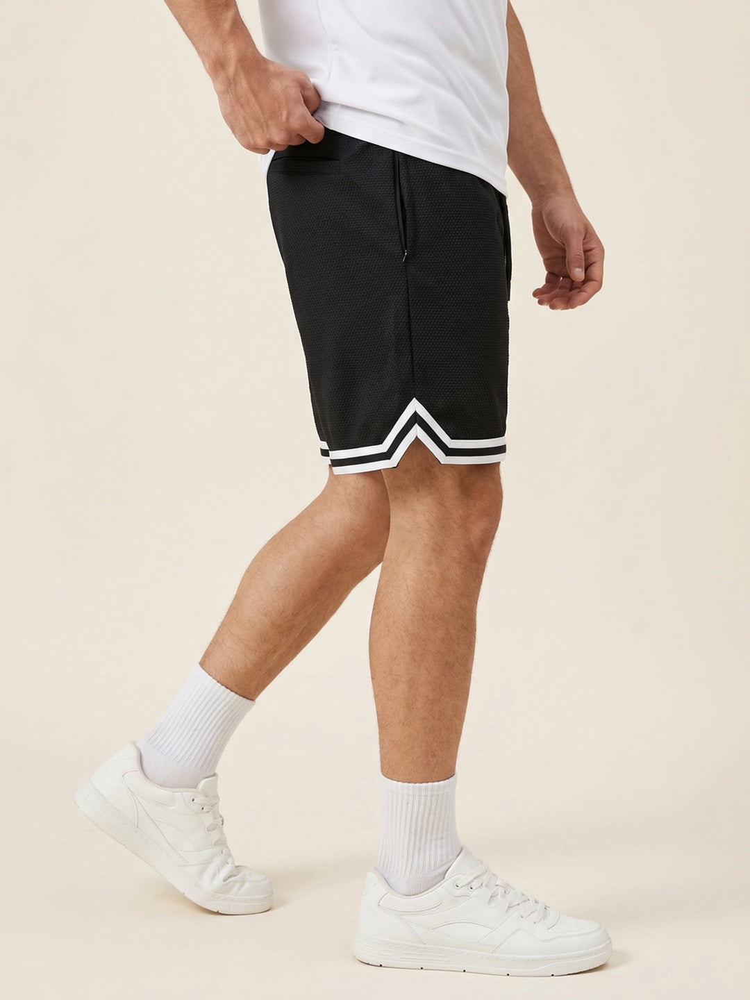 Popcorn Textured Relaxed Shorts