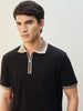 Zipper Collar Polo T-Shirt