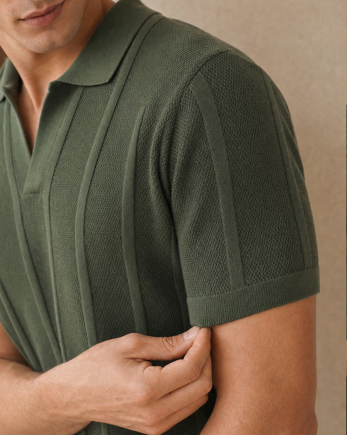 Urban Textured Polo T-Shirt
