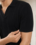 Cascade Zip Textured Polo T-Shirt