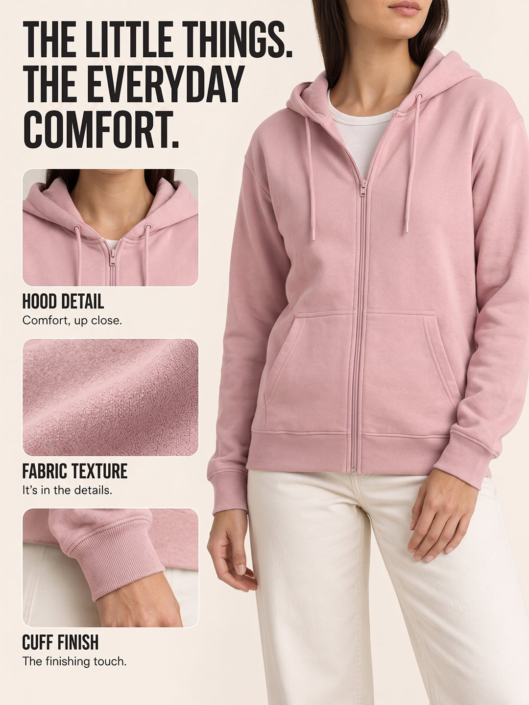 Women’s Regular Fit Zip-Up Hoodie